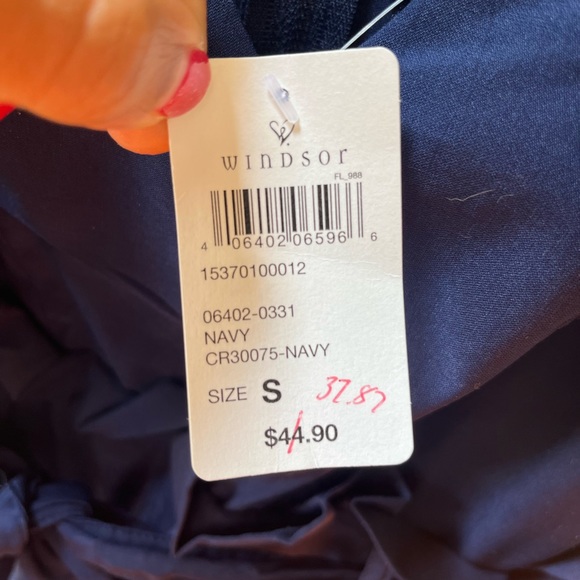 Windsor Navy Blue Spaghetti Strap Back Zip Sleeveless Jogger Style Jumpsuit - Picture 12 of 15